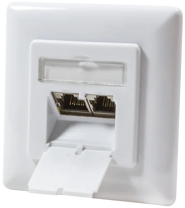 LogiLink Prise RJ45 double, Cat 6A, Classe EA, 2 x port RJ45 | Grand ...
