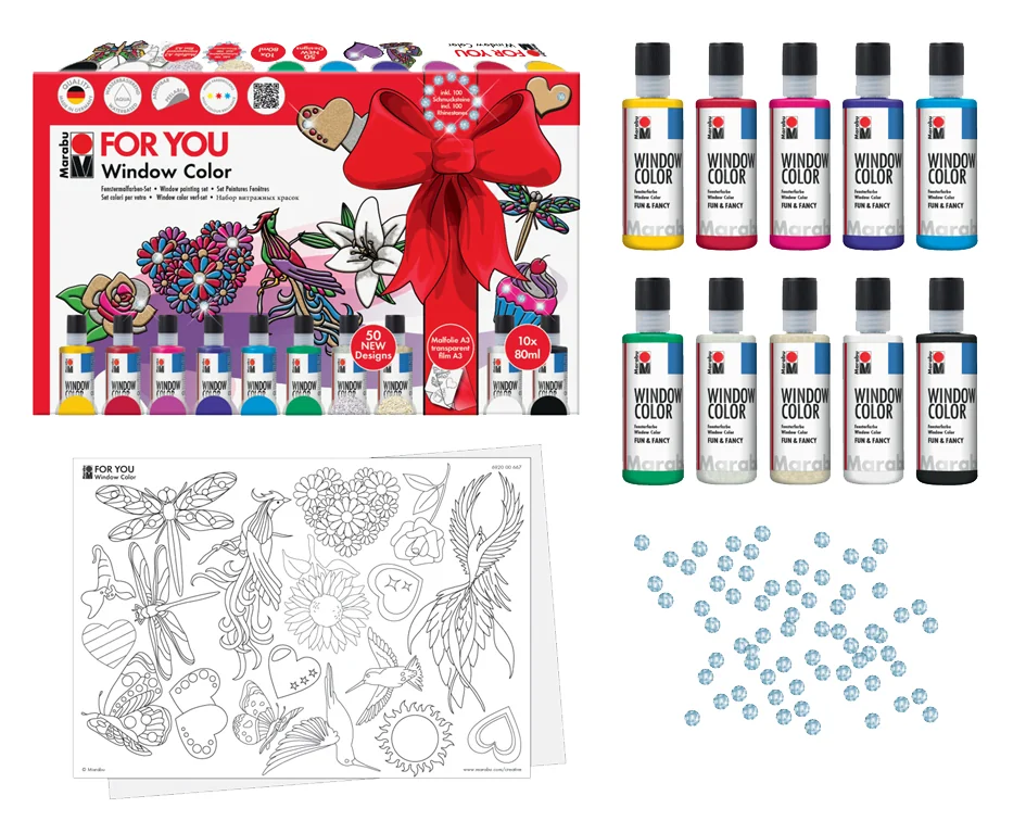 Marabu Window Color 'fun & fancy', Kit FOR YOU