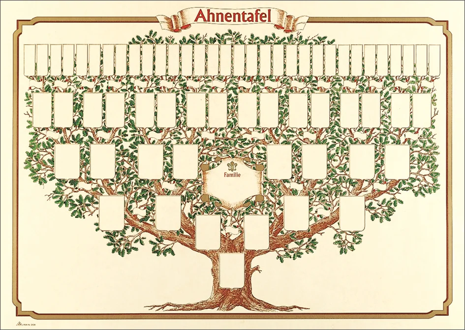 RNK Verlag EtikettenblÂtter f. Ahnentafel "Skizzierter Baum"