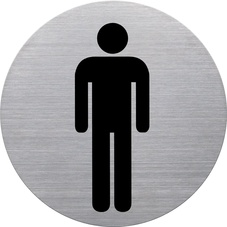 helit Pictogramme 'the badge' WC handicapés', rond, argent