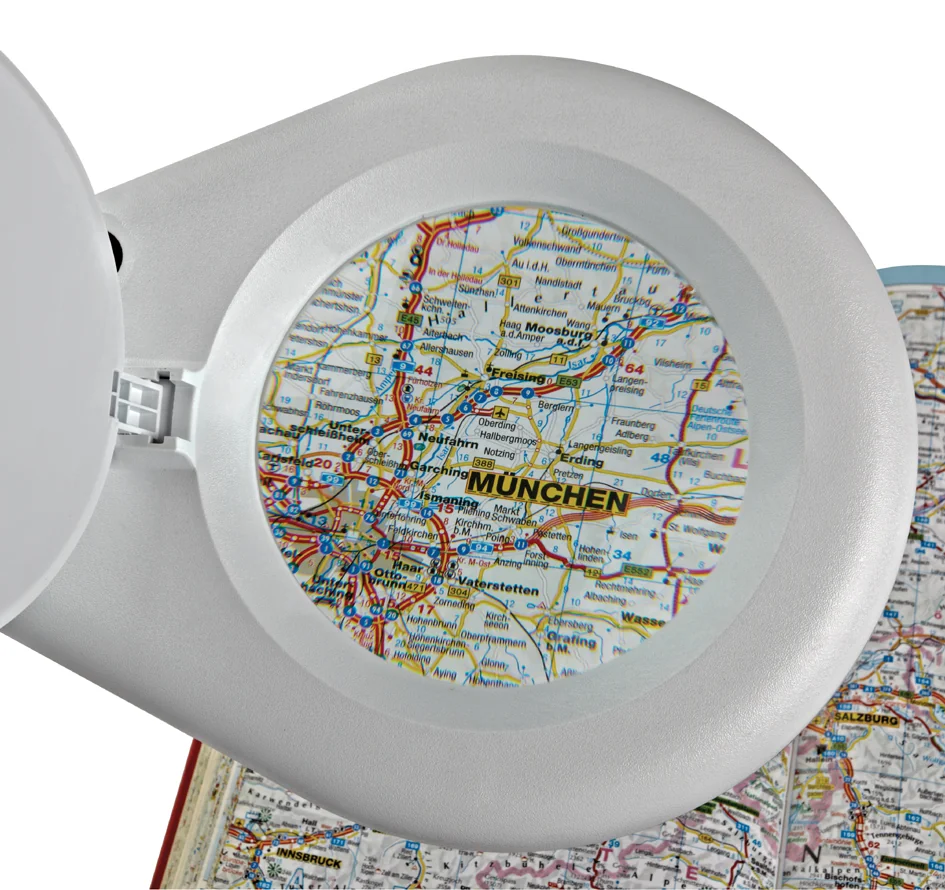 MAUL Lampe loupe à LED MAULviso, avec pince, blanc