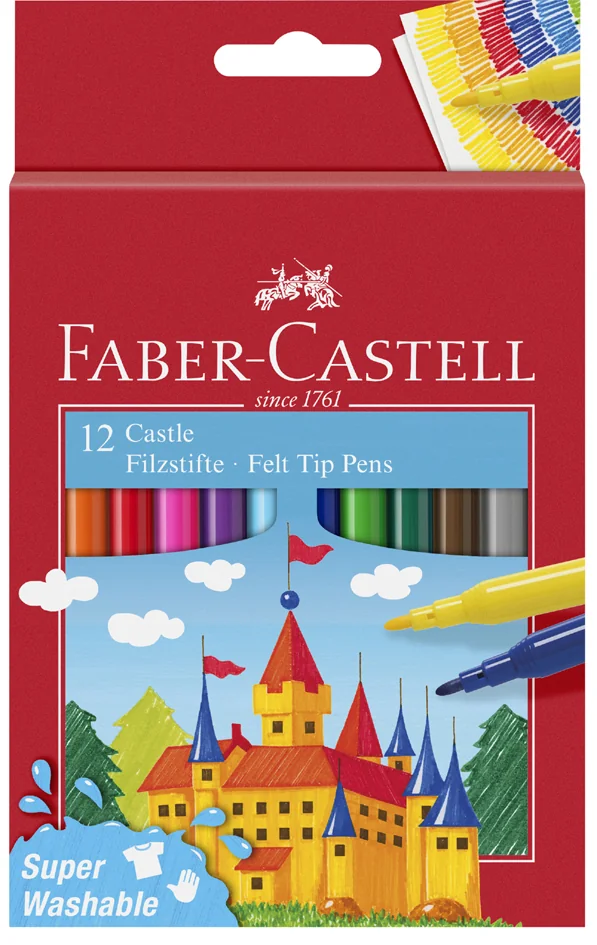 FABER-CASTELL Feutre CASTLE, étui carton de 12 pièces