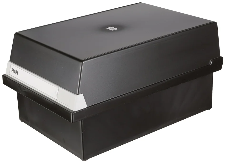 HAN Boîte à fiches, A4 paysage, pour 1.300 cartes, gris Grand Paris Fournitures HAN Boîte à fiches, A4 paysage, pour 1.300 cartes, gris – Image 3