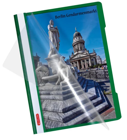 herlitz Chemise à lamelle 'Quality', A4, film PP, noir