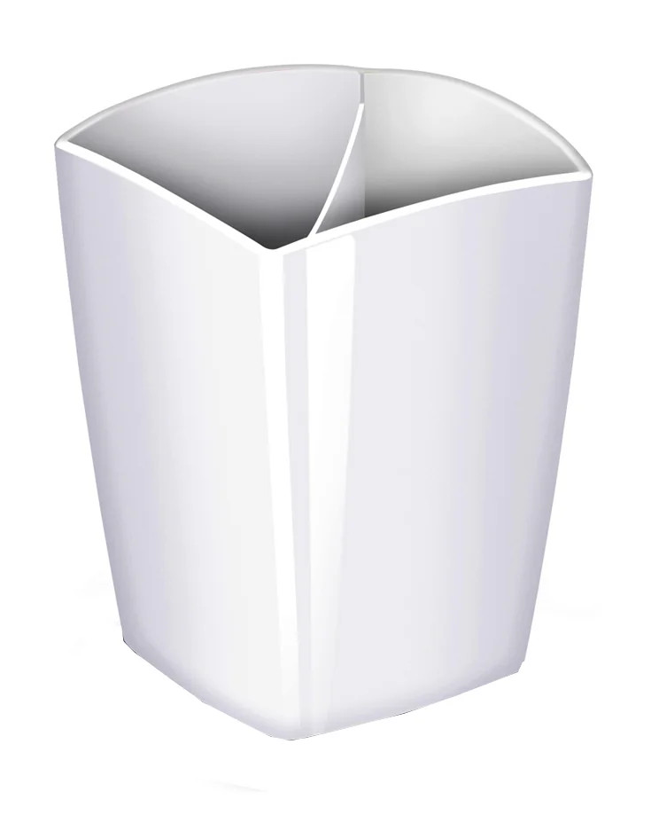 CEP Pot à crayons GLOSS, 2 compartiments, blanc