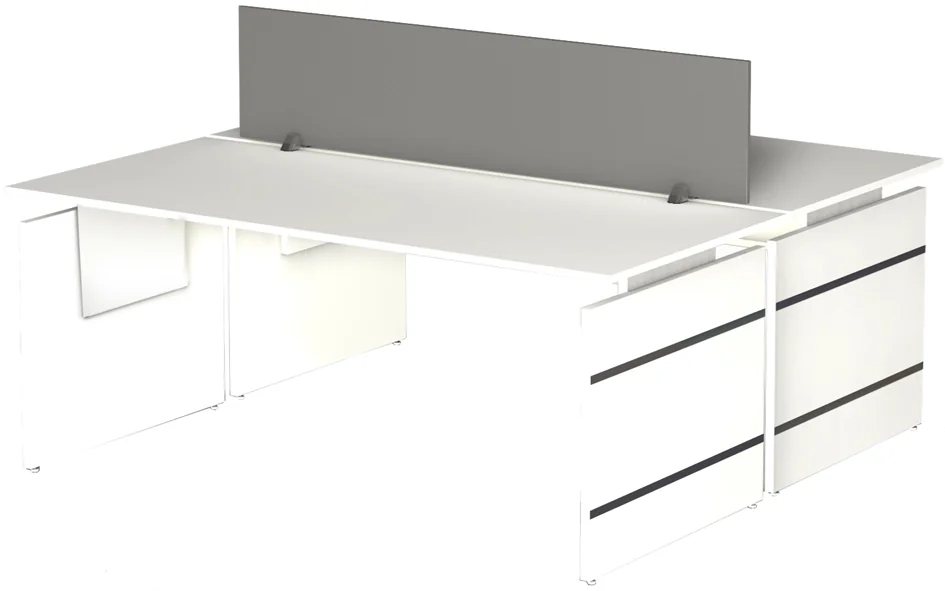 kerkmann Bureau avec piètement panneau Form 4, (L)1.800 mm
