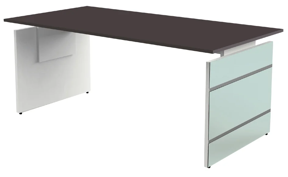 kerkmann Bureau avec piètement panneau LUGANO, graphite