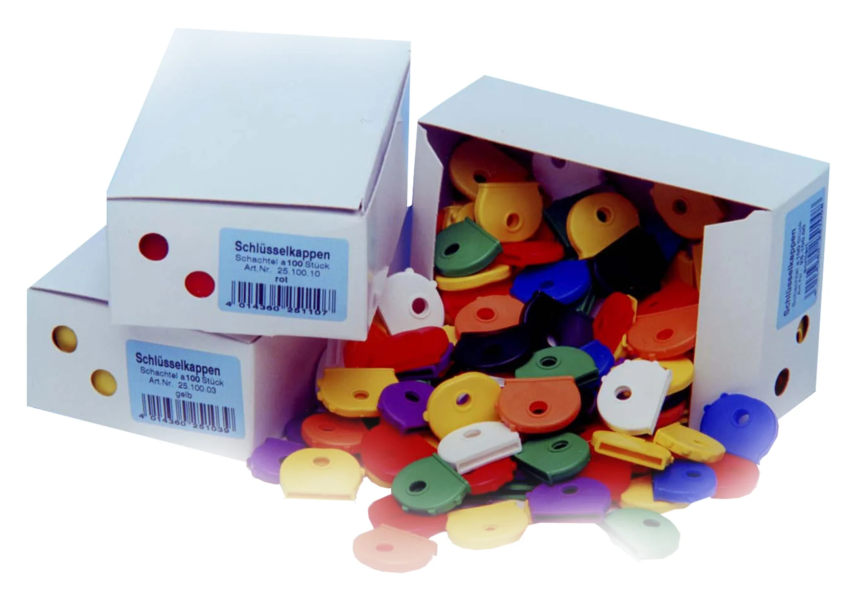 WEDO Protections rondes pour clés, carton de 100 pièces