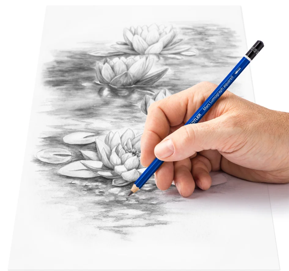 STAEDTLER Crayon 100 Mars Lumograph, étui en métal de 12