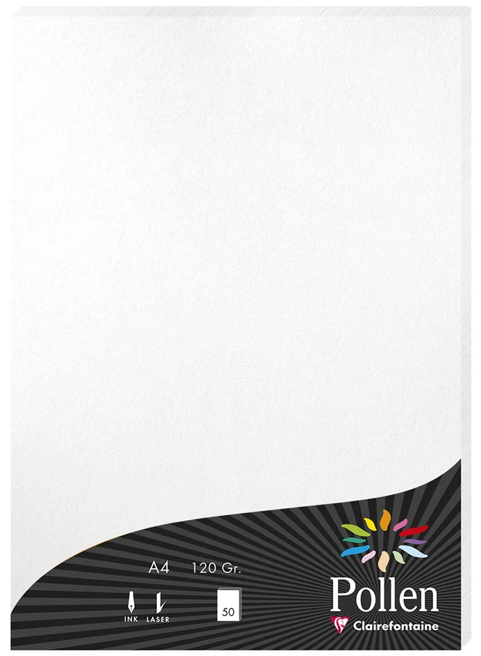 Pollen by Clairefontaine Papier A4, blanc irisé