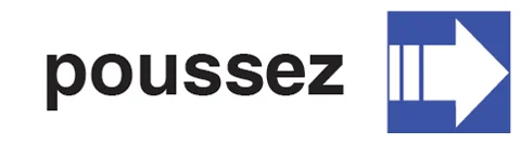 pavo Plaque de signalisation 'poussez', (L)170 x (H)47 mm