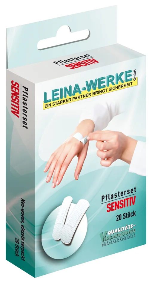 LEINA Kit de sparadrap 'Sensitiv', 20 pièces, blanc