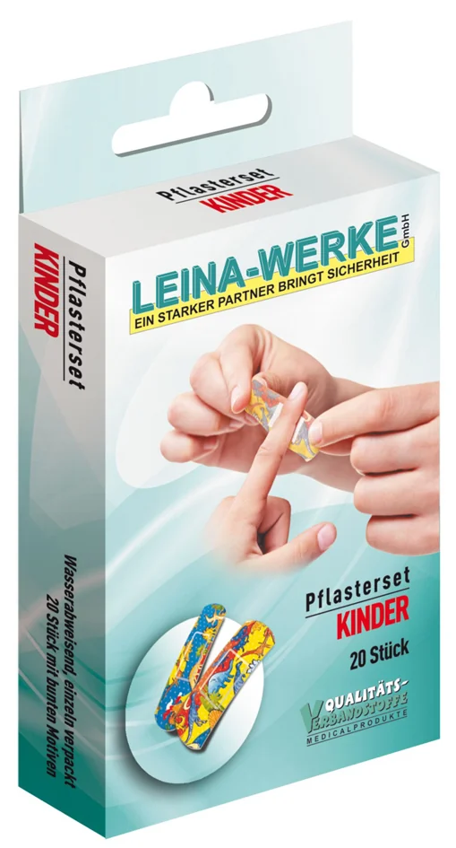 LEINA Kit de pansements 'Enfants', 20 pièces, motifs colorés