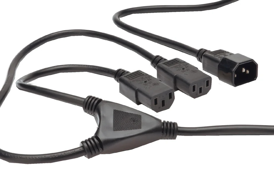 DIGITUS Câble d'alimentation en Y, 1,7 m, fiche C14
