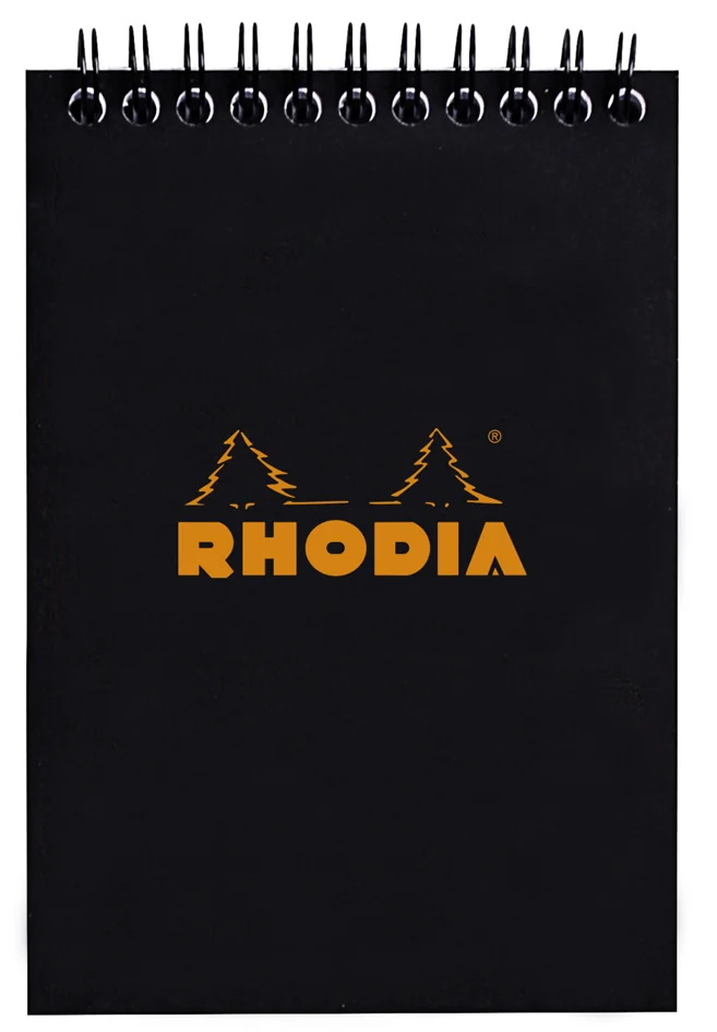RHODIA Bloc spiralé No. 13, format A6, pointillé dot, noir
