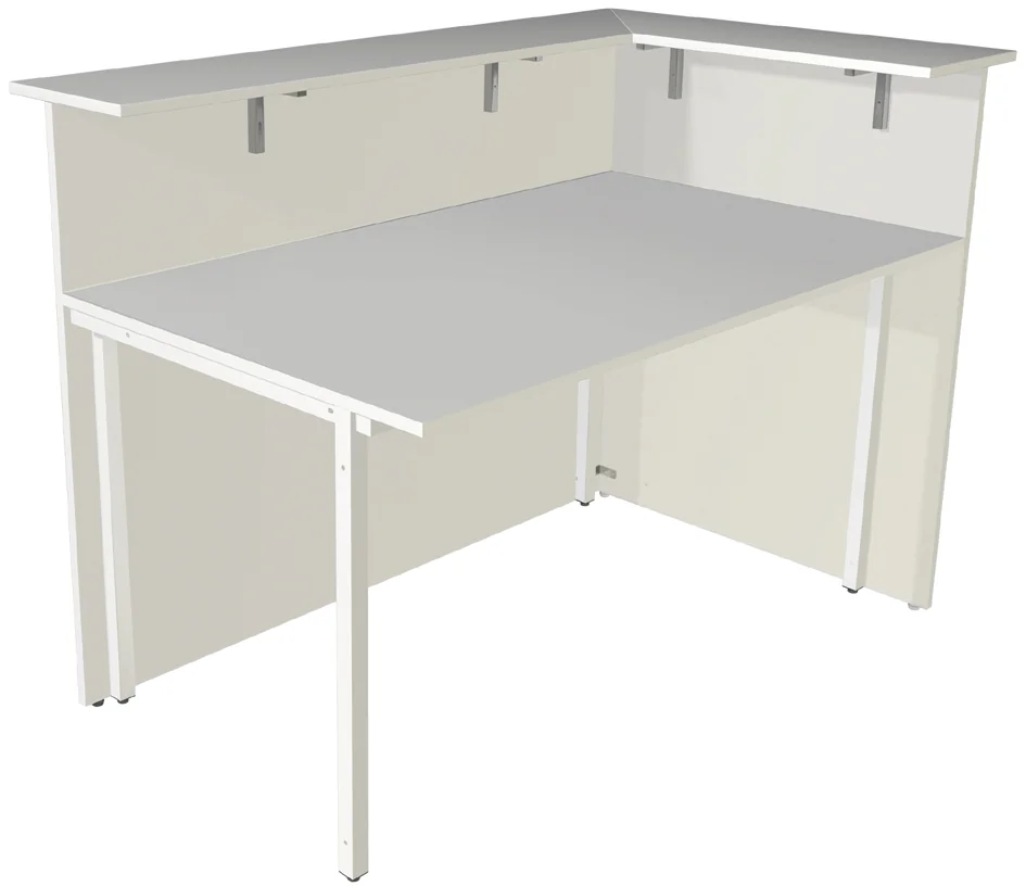 kerkmann Elément de table Atlantis, droit, blanc/verre