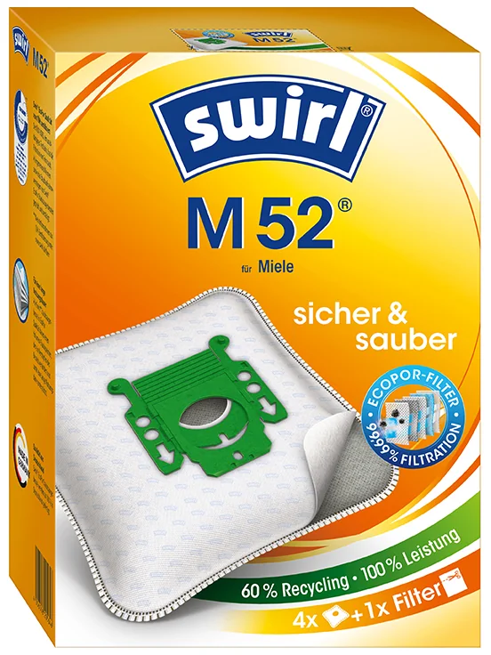 swirl Sac d'aspirateur M 52, avec filtre MicroporPlus