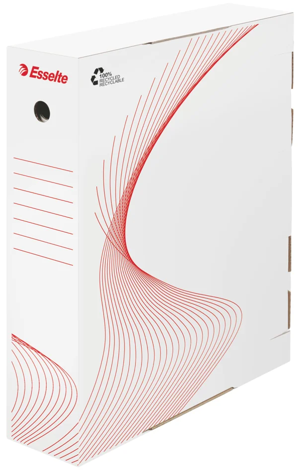 Esselte Boîte d'archives, A4, (L)80 mm, en carton, blanc