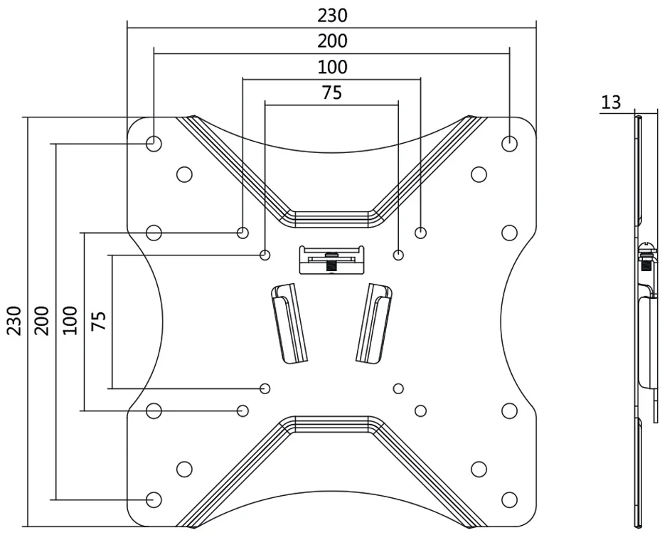 LogiLink Adaptateur VESA, pour écrans 81,28 - 139,7 cm