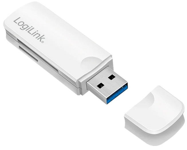 LogiLink Mini lecteur de cartes USB 3.0, blanc