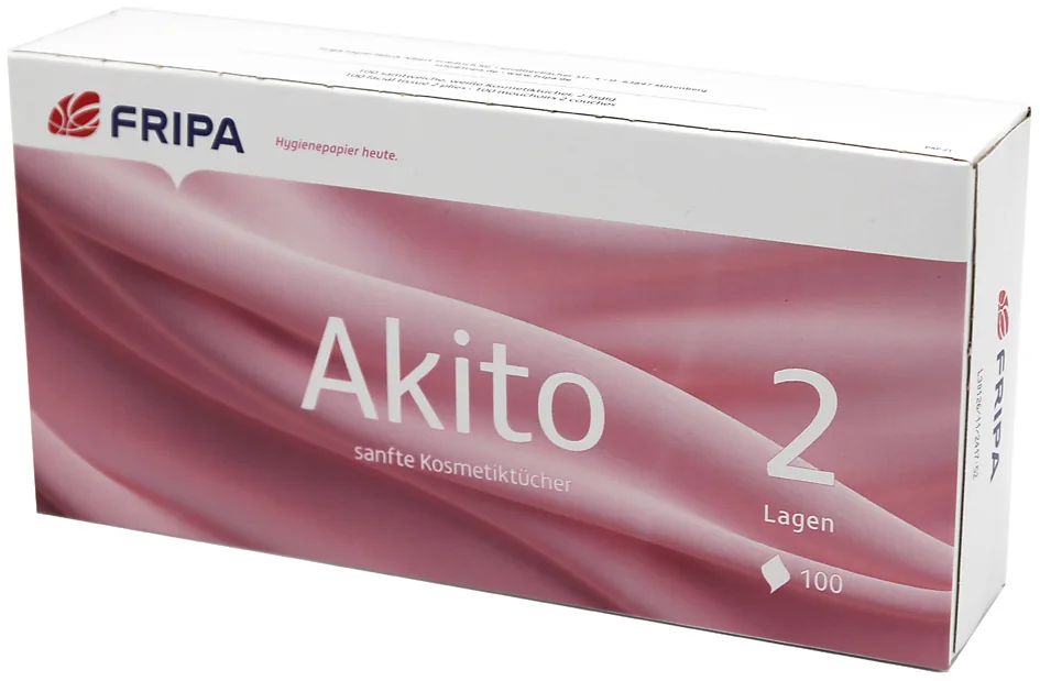Fripa Mouchoirs cosmétiques Akito, 2 couches, extra blanc