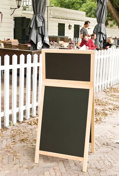 Securit Panneau trottoir DELUXE Top Board, couleur hêtre