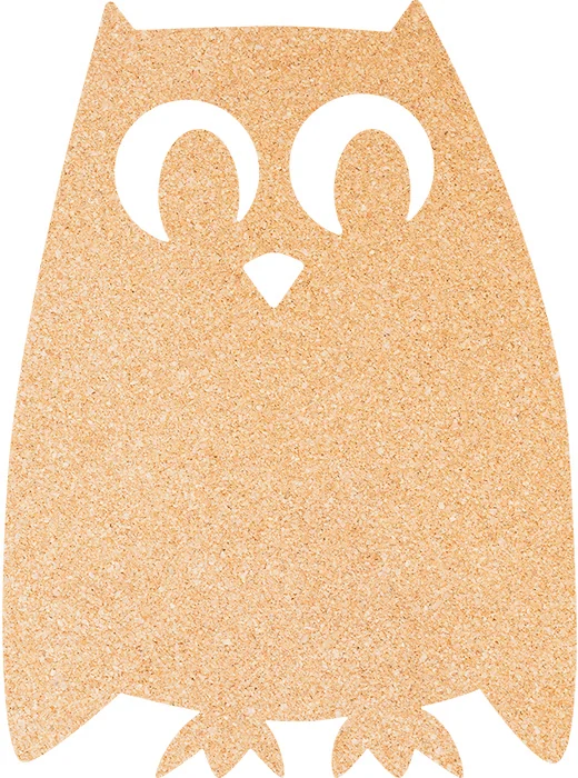 Securit Tableau mural en liège SILHOUETTE 'Chouette'