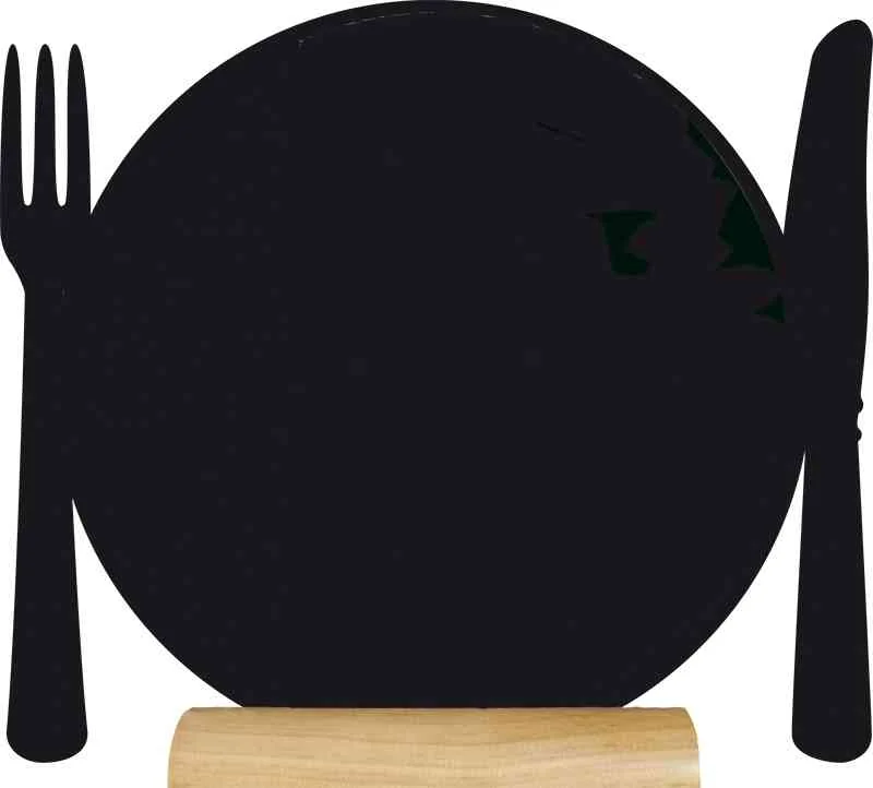 Securit Ardoise de table SILHOUETTE 'Assiette'