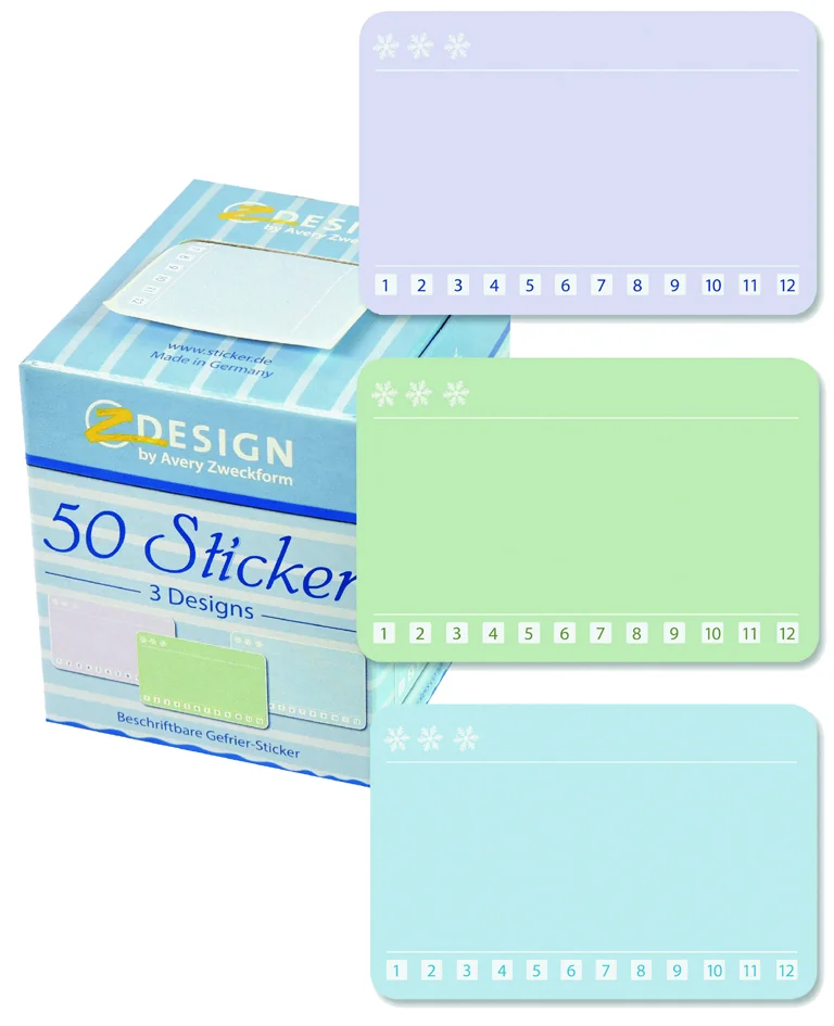 AVERY Zweckform ZDesign Sticker sur rouleau 'mois congélat.'