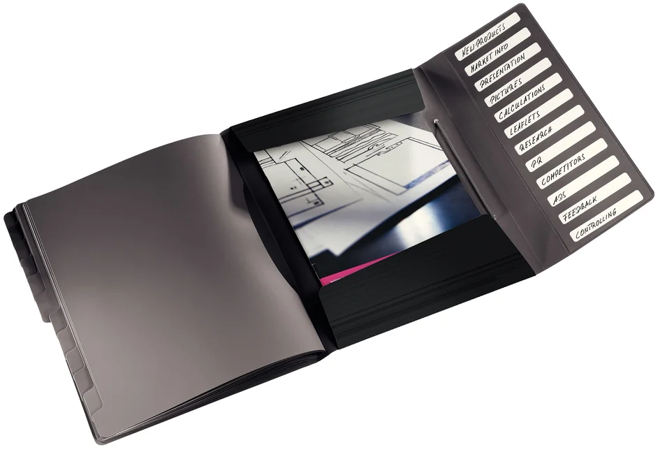 LEITZ Trieur Solid, A4, pp, 12 compartiments, noir Grand Paris Fournitures LEITZ Trieur Solid, A4, pp, 12 compartiments, noir – Image 7