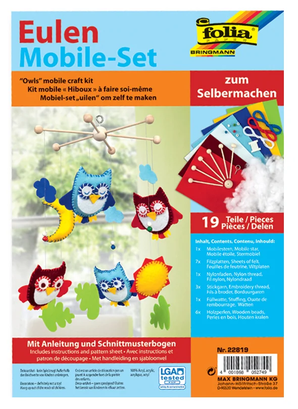 folia Set mobile 'Hiboux', 19 pièces