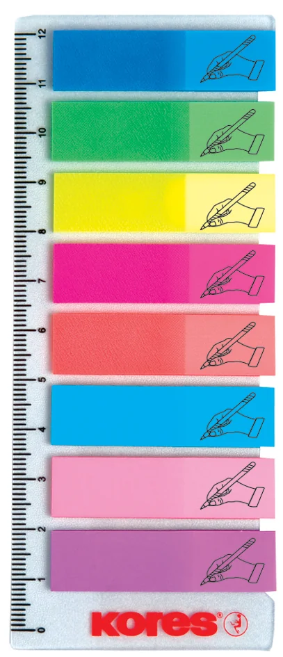 Kores Index 'Signer ici'- film, 12 x 45 mm, 8 x 25 feuillets