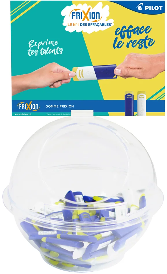 PILOT Gomme en plastique FRIXION, présentoir de 96 pièces