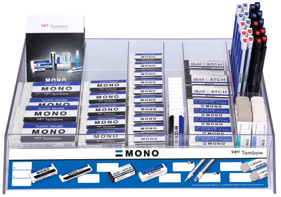 Tombow Gomme 'MONO', assorti, présentoir de 98