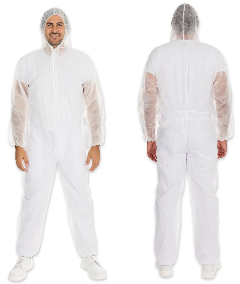 HYGONORM Combinaison PP LIGHT avec capuche, blanc, XL