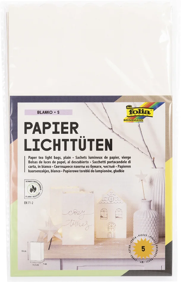 folia Sachet de papier photophore 'uni', grand, en papier