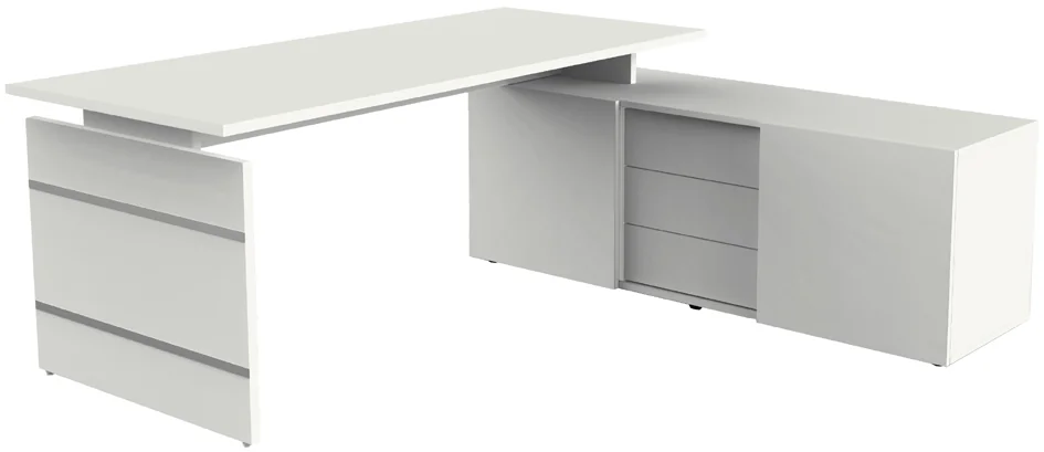 kerkmann Bureau complet Form 4, blanc/graphite