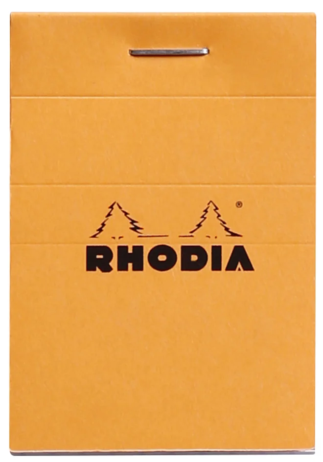 RHODIA Bloc agrafé No. 10, format A8, quadrillé 5x5, orange