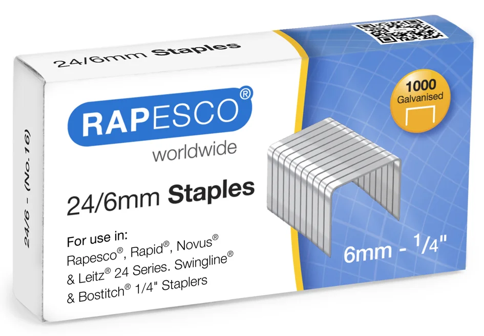RAPESCO Agrafes 24/6, cuivré et galvanisé
