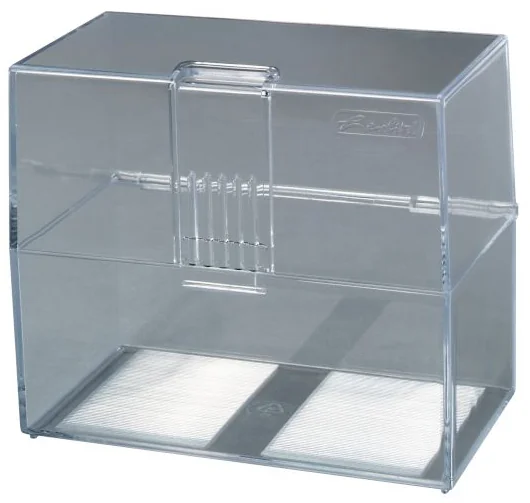 herlitz Boîte à fiches, A7 paysage, plastique, transparent