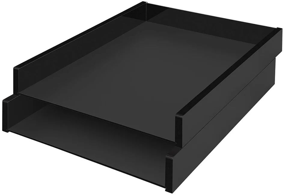 WEDO Corbeille à courrier 'black office', format A4, noir Grand Paris Fournitures WEDO Corbeille à courrier 'black office', format A4, noir – Image 2
