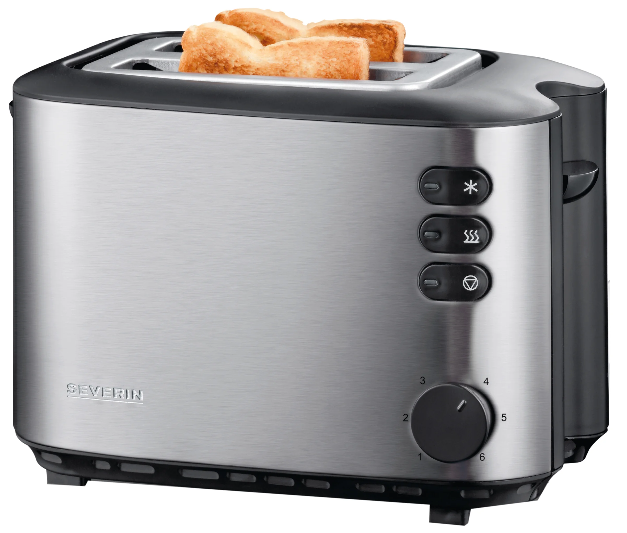 SEVERIN Grille-pain pour 2 tranches AT 2514, inox / noir