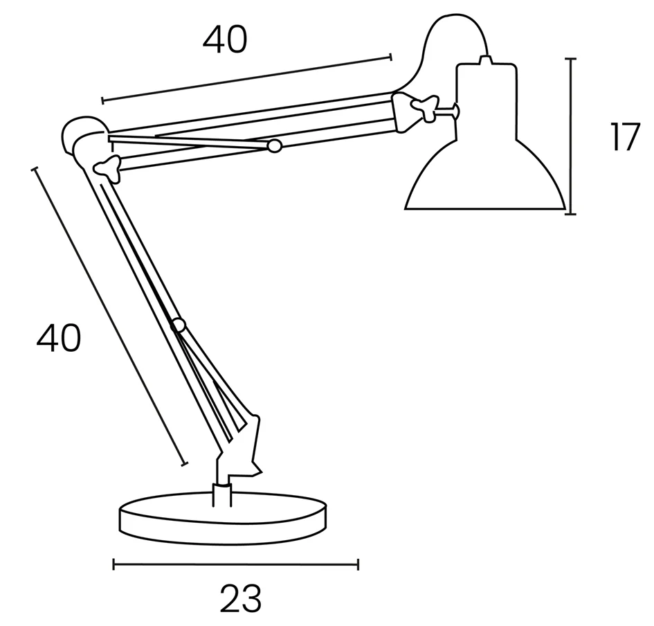 UNiLUX Lampe de bureau SUCCESS 80, pince/socle, noir