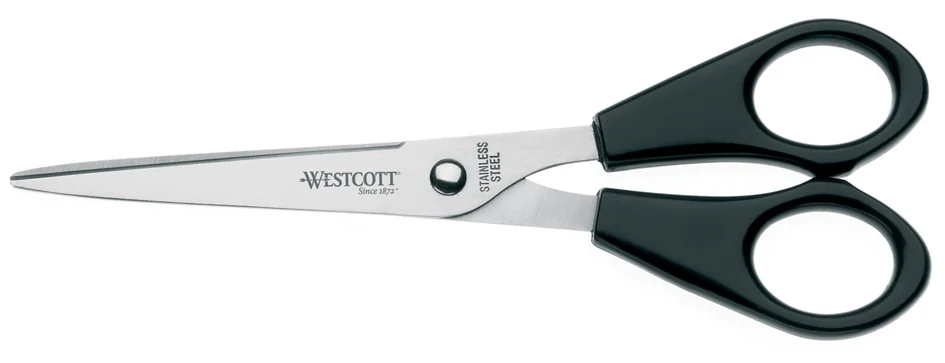 WESTCOTT Ciseaux de bureau, longueur: 250 mm, noir