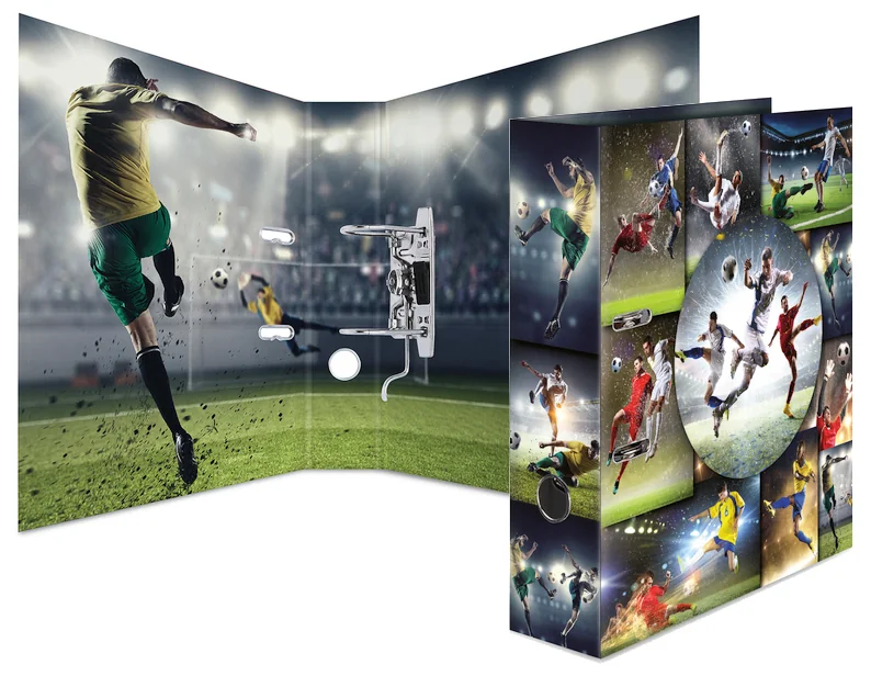 HERMA Classeur à levier à motifs 'football', dos: 70 mm,