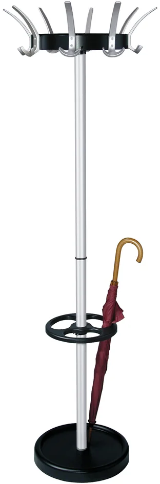 kerkmann Portemanteau sur pied Public 16, 24 crochets, gris