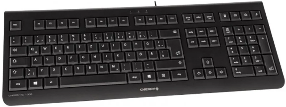 CHERRY Clavier AZERTY KC-1000 USB, avec fil, noir