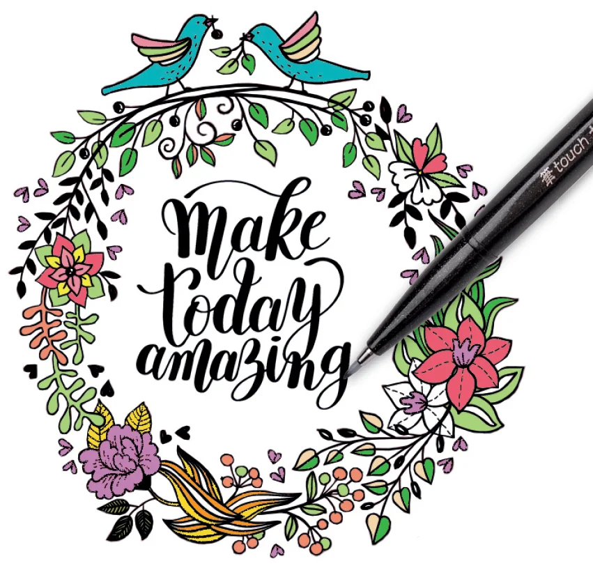 PentelArts Stylo feutre Brush Sign Pen, étui de 4, Basic Grand Paris Fournitures PentelArts Stylo feutre Brush Sign Pen, étui de 4, Basic – Image 5