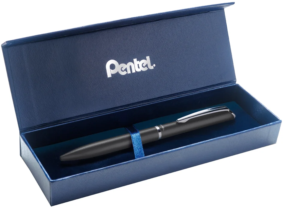 Pentel Stylo roller à encre gel EnerGel Hi-Class, argent