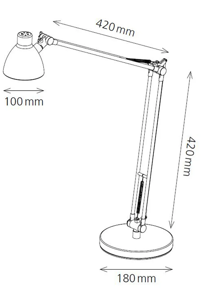 Hansa Lampe de bureau à LED Valencia, noir
